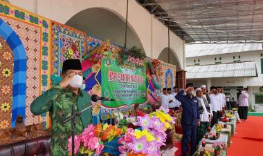 Musa ahmad pimpin upacara hari santri