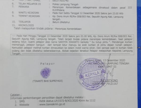 Dugaan Indikasi Penculikan, Jubir Musa Dito Minta Kapolres Usut Tuntas Hingga Keakar-Akarnya.