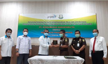 Stabilisasi Ekonomi, PTPN VII Perpanjang Kerjasama dengan Kejati