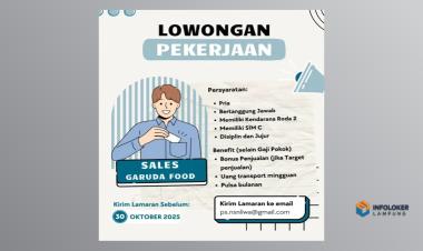 Loker Sales Representatif Balik Bukit, Lampung Barat Kab., Lampung