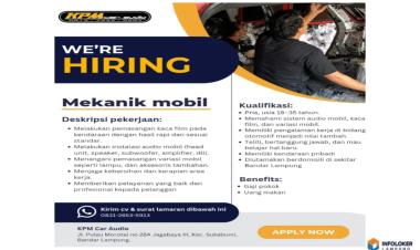 Mekanik mobil KPM Car Audio Sukabumi, Bandar Lampung Kota, Lampung