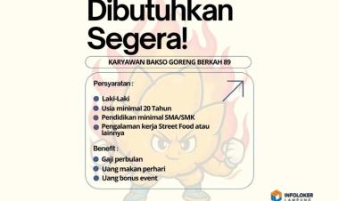 lowongan kerja karyawan outlet Tanjung Karang Pusat, Bandar Lampung Kota, Lampung