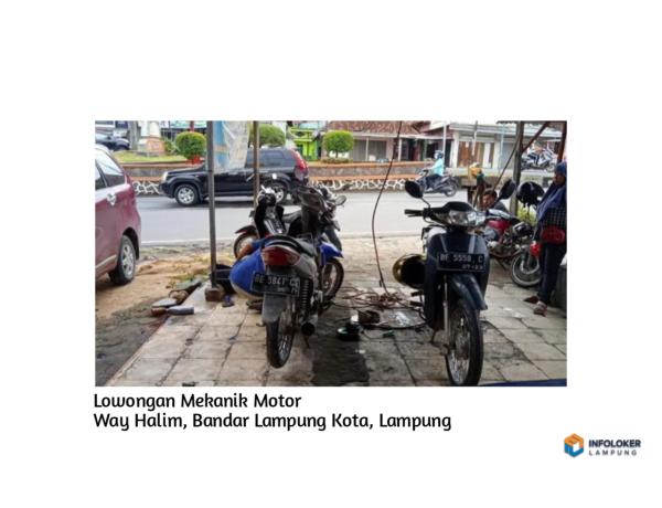 Lowongan Mekanik Motor Way Halim, Bandar Lampung Kota, Lampung