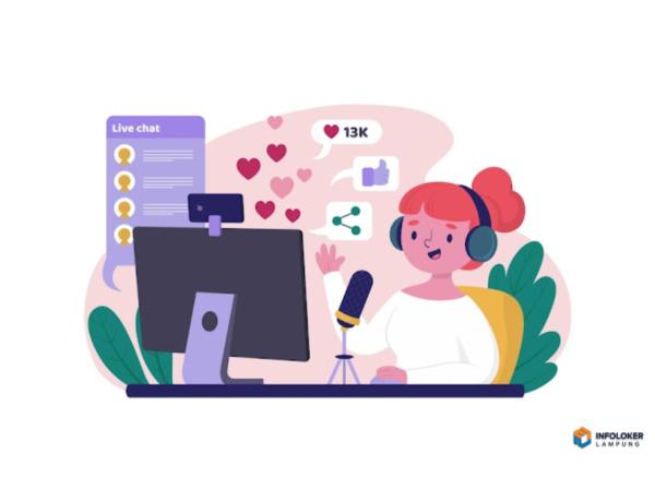 Loker host live streaming Way Halim, Bandar Lampung Kota, Lampung