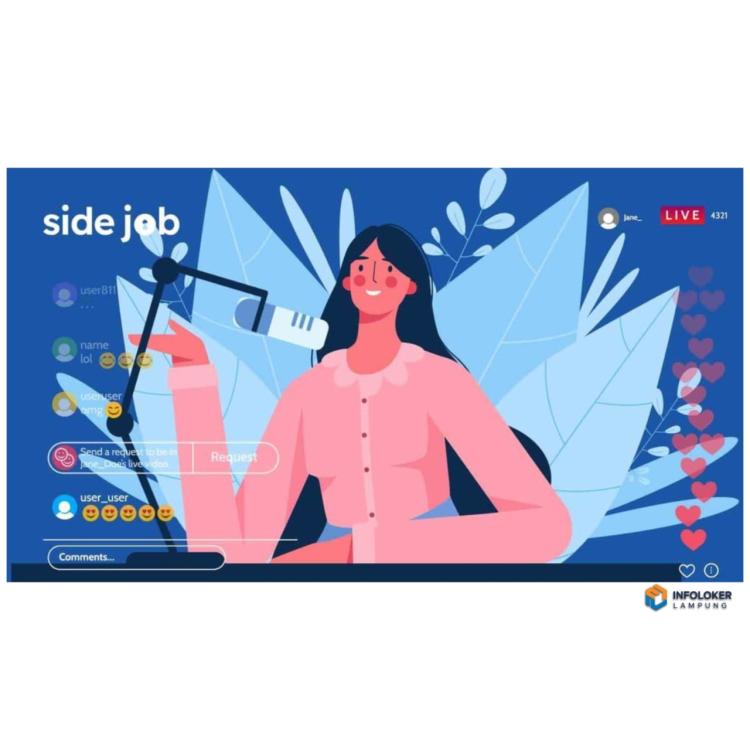 Loker Host Live Streaming Wanita Sukabumi, Bandar Lampung Kota, Lampung