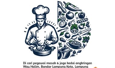 Di cari pegawai masak & jaga kedai angkringan Way Halim, Bandar Lampung Kota, Lampung