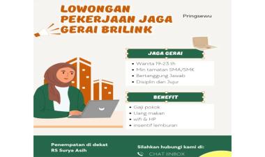 Lowongan kerja buat wanita jaga gerai Pringsewu, Pringsewu Kab., Lampung