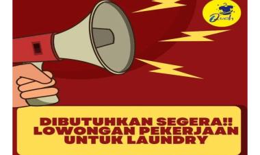 Dibutuhkan Staff laundry Telukbetung Utara, Bandar Lampung Kota, Lampung