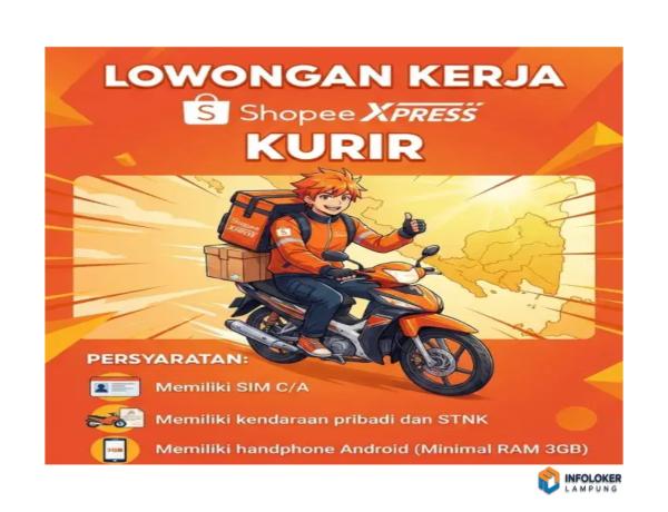 Lowongan Kurir Shopee Xpress Metro Pusat, Metro Kota, Lampung