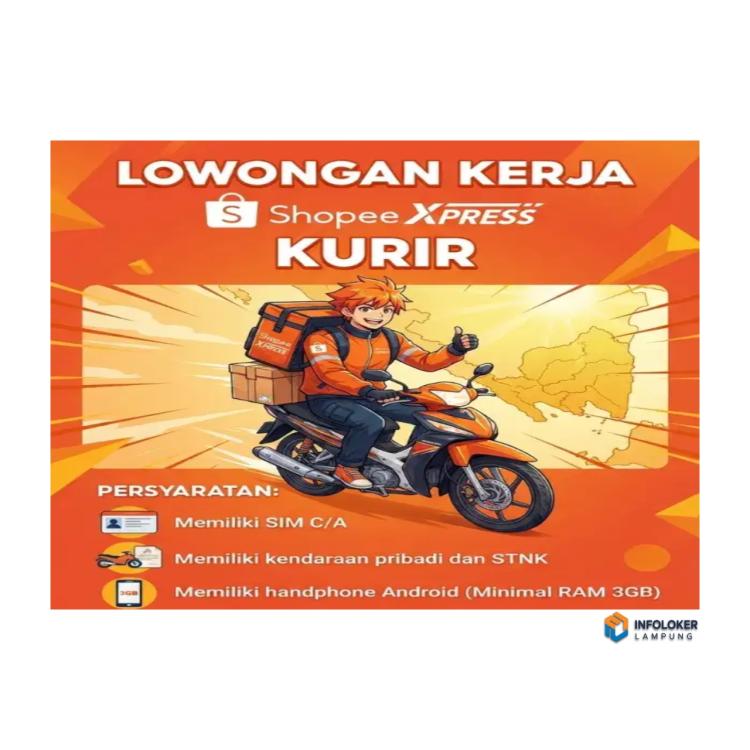 Lowongan Kurir Shopee Xpress Metro Pusat, Metro Kota, Lampung