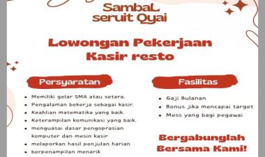 Lowongan Kerja Bagian Kasir Restoran di Sambal Seruit Qyai, Bandar Lampung