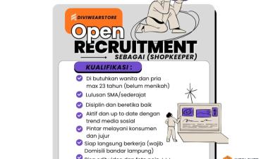 Lowongan Kerja Sebagai Shopkeeper di Diviwearstore, Bandar Lampung
