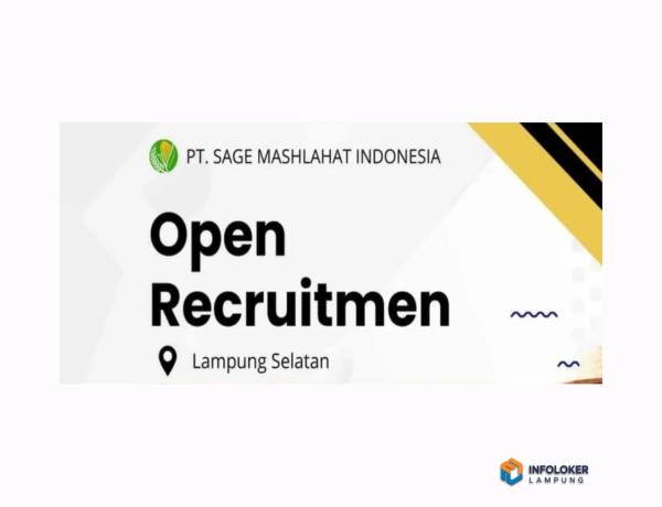 lowongan kerja dari PT Sage Mashlahat Indonesia untuk posisi Field Sales Assistant di wilayah Lampung Selatan. 