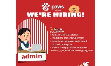 Lowongan Kerja dari PAWS Pet House Dibandar Lampung