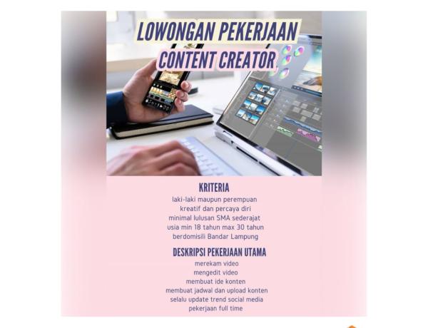 Loker Untuk Posisi Content Creator di Bang Panji Group (Uigi-Trigi's) yang berlokasi di Bandar Lampung.