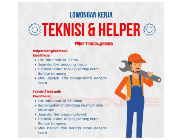Lowongan Kerja dari Retrovers Bandar Lampung