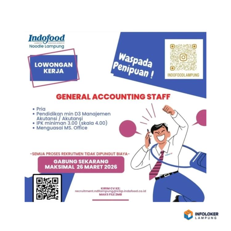 Lowongan Kerja Indofood CBP (Noodle Lampung)