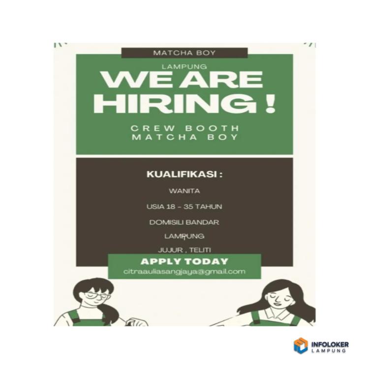 Lowongan Kerja untuk Posisi Crew Booth, Bandar Lampung