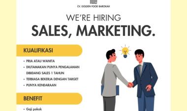 Lowongan Kerja Untuk Posisi Sales & Marketing, Bandar Lampung