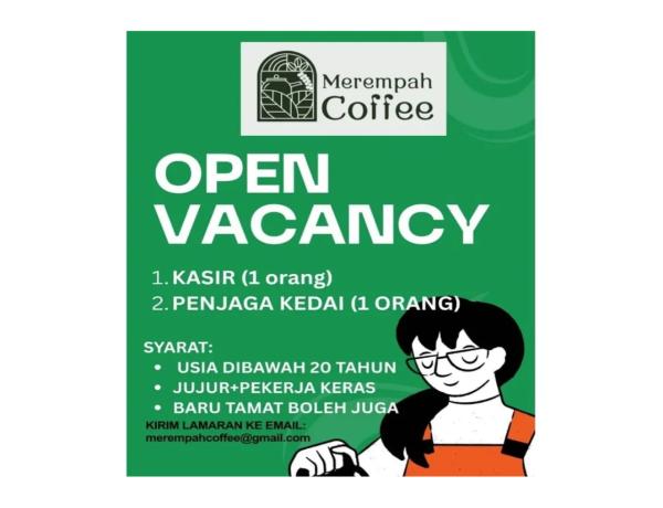 Lowongan Kerja di Merempah Coffee Untuk Dua Posisi, Bandar Lampung