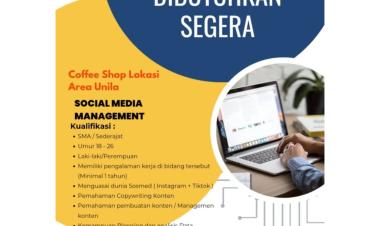 Lowongan Kerja Coffee Shop Di Area Universitas Lampung (Unila), Bandar Lampung