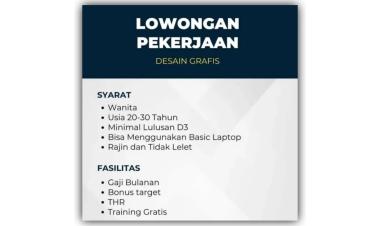 Lowongan Kerja Posisi Desain Grafis, Bandar Lampung