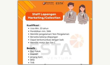 Lowongan Kerja untuk posisi Staff Lapangan Marketing/Collection di ESTA Ventura, Lampung