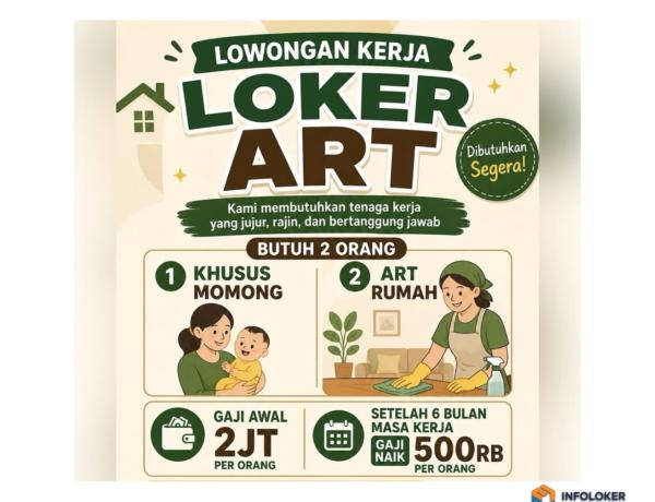 Lowongan Kerja Lampung Barat Terbaru Mei 2026 - Asisten Rumah Tangga (ART)