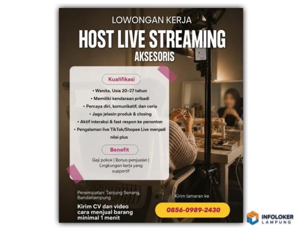 Lowongan Kerja Host Live Streaming Aksesoris di Wilayah Bandar Lampung