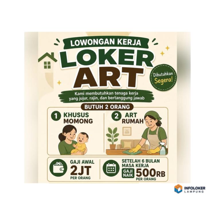 Lowongan Kerja Lampung Barat Terbaru Mei 2026 - Asisten Rumah Tangga (ART)