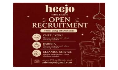Lowongan Kerja Di Heejo Coffee & Space, Rajabasa, Bandar Lampung