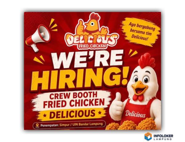 Lowongan kerja karyawan di delicious fried chicken, bandar lampung