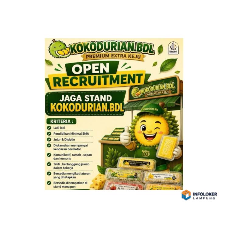 Lowongan Kerja Dari Kokodurian Untuk Posisi Jaga Stand Kokodurian, Bandar Lampung