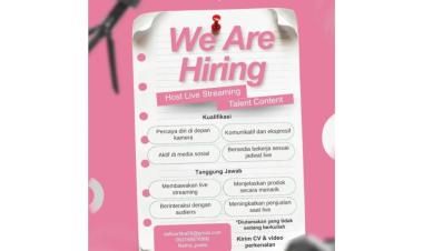 Perusahaan CV. Eka Anugerah Berlimpah sedang membuka lowongan kerja untuk posisi Host Live Streaming, Bandar Lampung