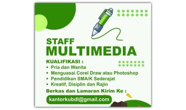Lowongan Kerja Untuk Posisi Staff Multimedia, Bandar Lampung