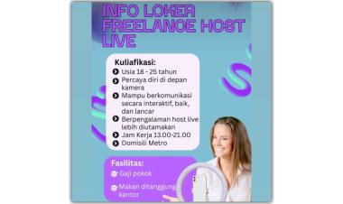 Lowongan Kerja Untuk Freelance Host Live di Kota Metro, Lampung
