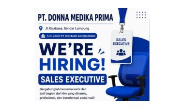 Lowongan kerja dari PT. Donna Medika Prima untuk posisi Sales Executive di Bandar Lampung