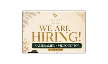 Lowongan kerja dari Serasi Gold (Emas Muda) untuk posisi Kameramen + Video Editor, Bandar Lampung