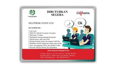Lowongan Kerja Dari PT. Hafiz Jaya Infotama (Fifihome), Bandar Lampung