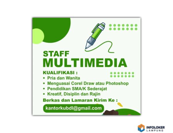 Lowongan Kerja Untuk Posisi Staff Multimedia, Bandar Lampung