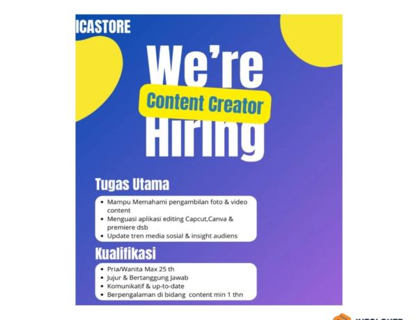 Lowongan Kerja Conten Creator Di ICASTORE, Bandar Lampung