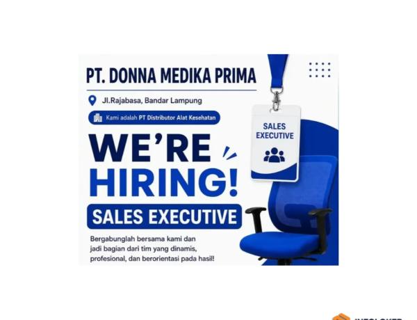 Lowongan kerja dari PT. Donna Medika Prima untuk posisi Sales Executive di Bandar Lampung