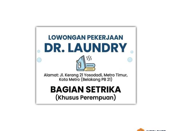 Lowongan Kerja dari DR. LAUNDRY di Kota Metro, Lampung