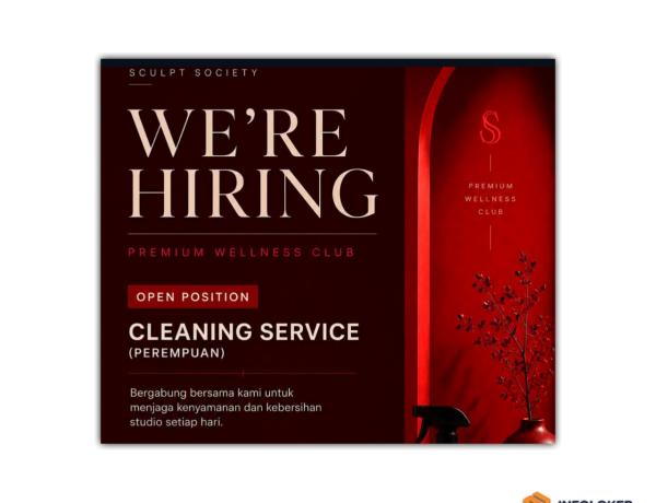 Lowongan kerja untuk posisi Cleaning service, bandar lampung