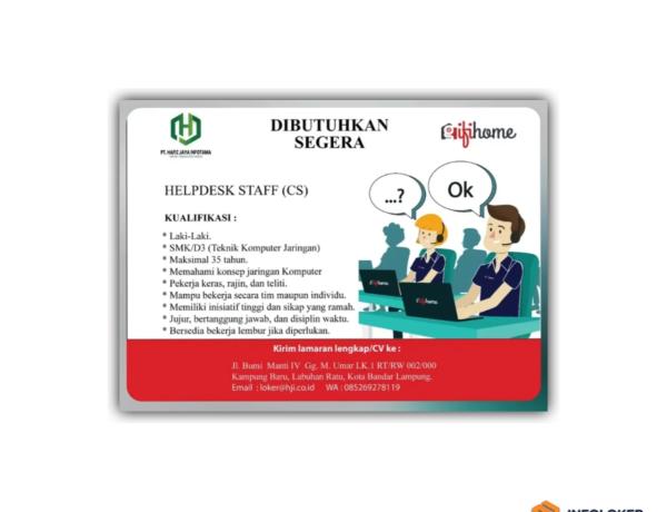 Lowongan Kerja Dari PT. Hafiz Jaya Infotama (Fifihome), Bandar Lampung