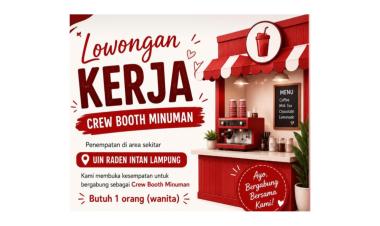 Lowongan kerja Crew Booth Minuman, Bandar Lampung