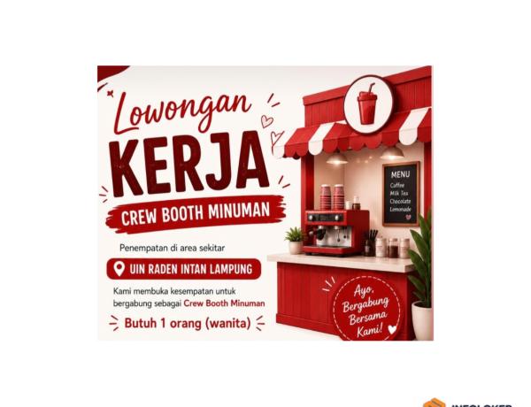 Lowongan kerja Crew Booth Minuman, Bandar Lampung