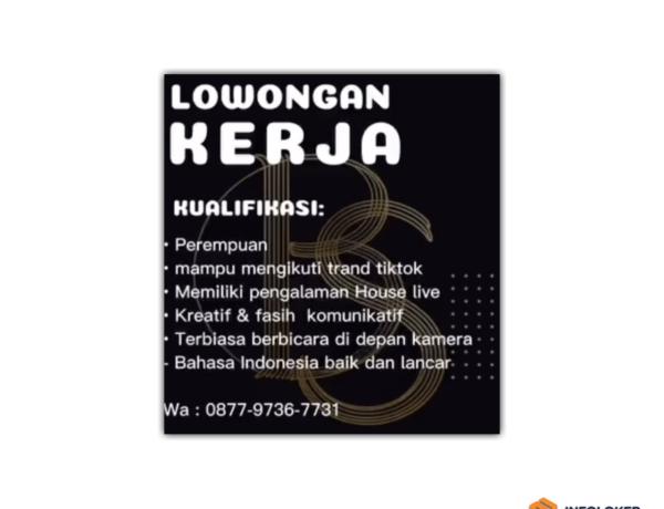 Lowongan kerja host live untuk brand BENANG SCARVES, metro, lampung