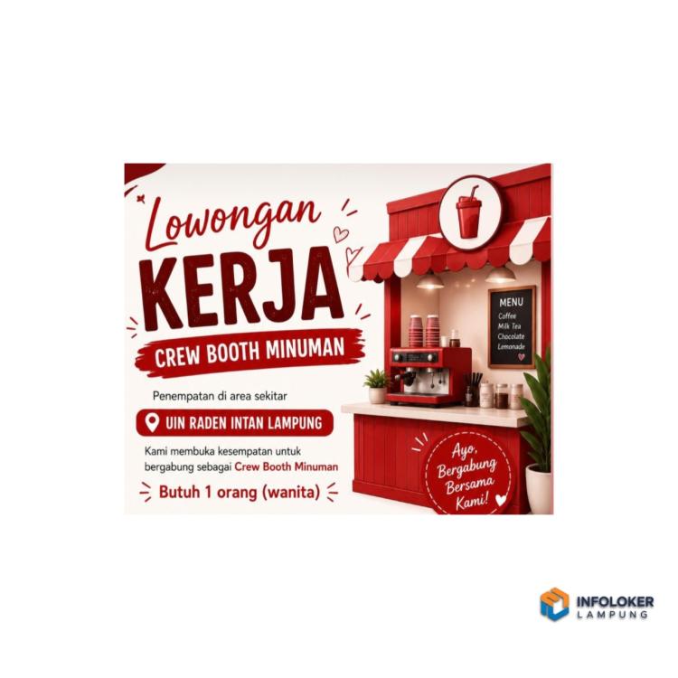 Lowongan kerja Crew Booth Minuman, Bandar Lampung