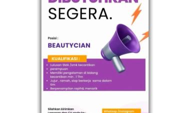 Lowongan kerja untuk posisi Beautycian di Flower Beauty Salon 13, Bandar Lampung